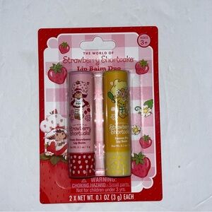 The World Of Strawberry Shortcake Lip Balm Duo Fresh Strawberry & Lemon Pie .1oz